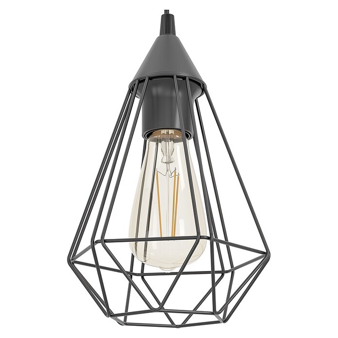 Eglo Tarbes Pendelleuchte (3 x 60 W, Schwarz, L x B x H: 79 x 17,5 x 110 cm)