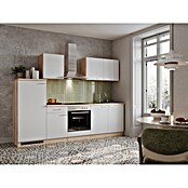Respekta Küchenzeile KB270ENWPC (Breite: 270 cm, Mit Elektrogeräten, Weiß)