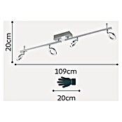Eglo LED-Deckenstrahler Cardillio 1 (4 x 3,2 W, Chrom, L x B: 98,5 x 8,5 cm)