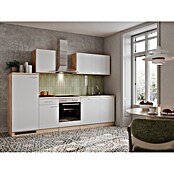 Respekta Küchenzeile KB280ENWPC (Breite: 280 cm, Mit Elektrogeräten, Weiß)