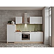 Respekta Küchenzeile KB270ENWPC (Breite: 270 cm, Mit Elektrogeräten, Weiß)