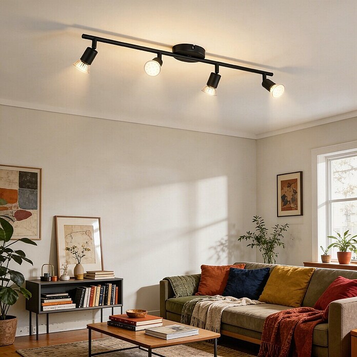 Eglo LED-Deckenstrahler BUZZ-LED (12 W, Schwarz, 4 Stk.) | BAUHAUS