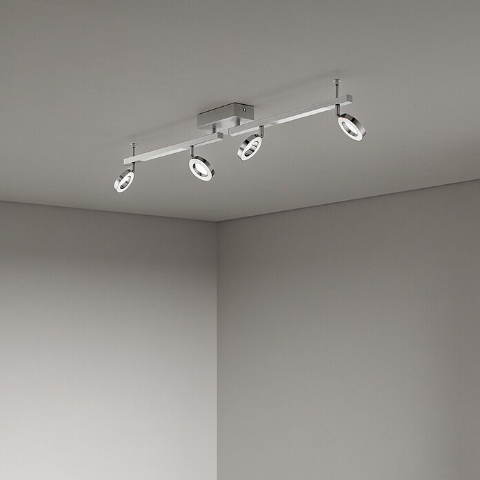 Eglo LED-Deckenstrahler Cardillio 1 (4 x 3,2 W, Chrom, L x B: 98,5 x 8,5 cm)