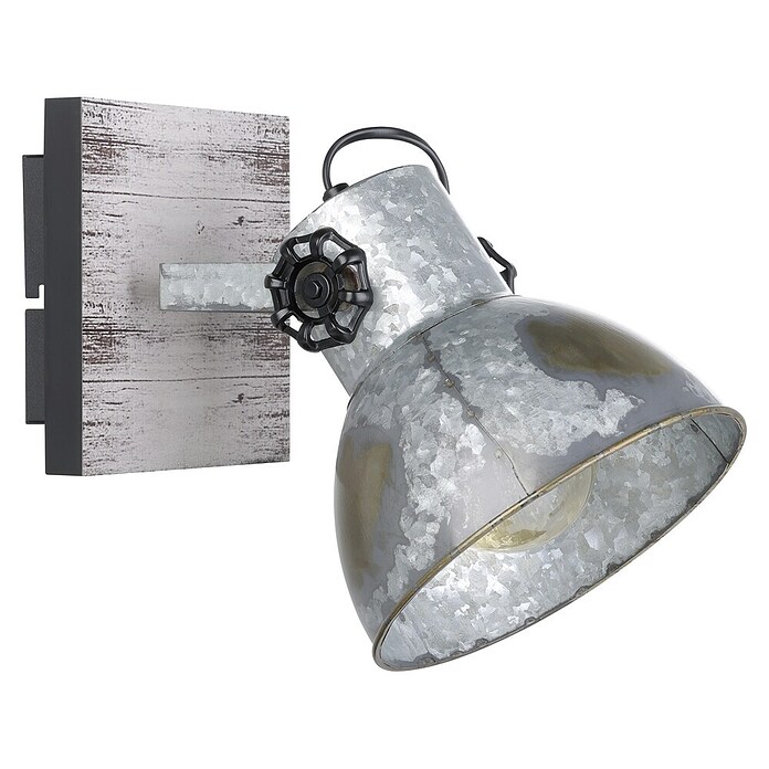 Eglo Barnstaple Wandstrahler (40 W, Farbe: Braun-Patina, L x B: 16 x 16 cm)