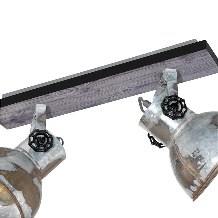 Eglo Barnstaple Deckenstrahler (2 x 40 W, Farbe: Braun-Patina, L x B: 47,5 x 9 cm)