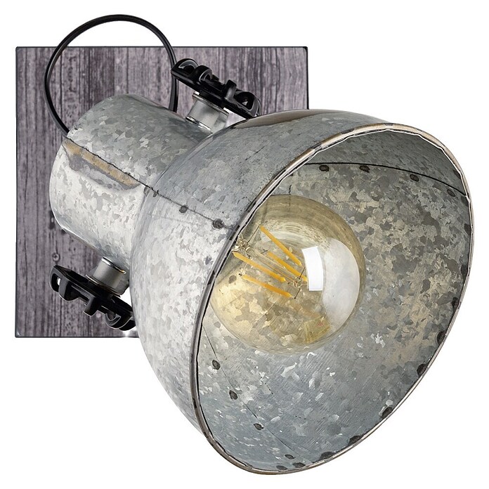Eglo Barnstaple Wandstrahler (40 W, Farbe: Braun-Patina, L x B: 16 x 16 cm)
