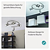 Eglo LED-Deckenstrahler MAGNUM-LED (9 W, L x B x H: 25,5 x 0 x 295 cm, Nickel-matt/Chrom, 3 Stk.) | BAUHAUS