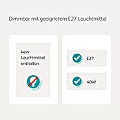 Eglo Barnstaple Deckenstrahler (2 x 40 W, Farbe: Braun-Patina, L x B: 47,5 x 9 cm)