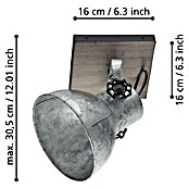Eglo Barnstaple Wandstrahler (40 W, Farbe: Braun-Patina, L x B: 16 x 16 cm)
