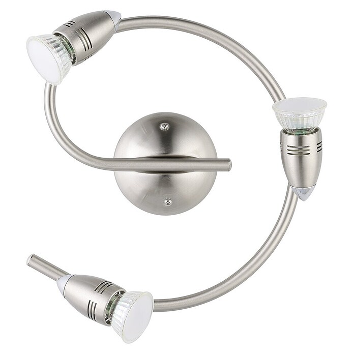 Eglo LED-Deckenstrahler MAGNUM-LED (9 W, L x B x H: 25,5 x 0 x 295 cm, Nickel-matt/Chrom, 3 Stk.) | BAUHAUS