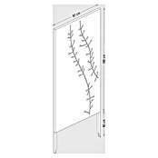 Palatino Space Vertical Sichtschutzelement Hortus (87 x 180 cm, Rostrot) | BAUHAUS