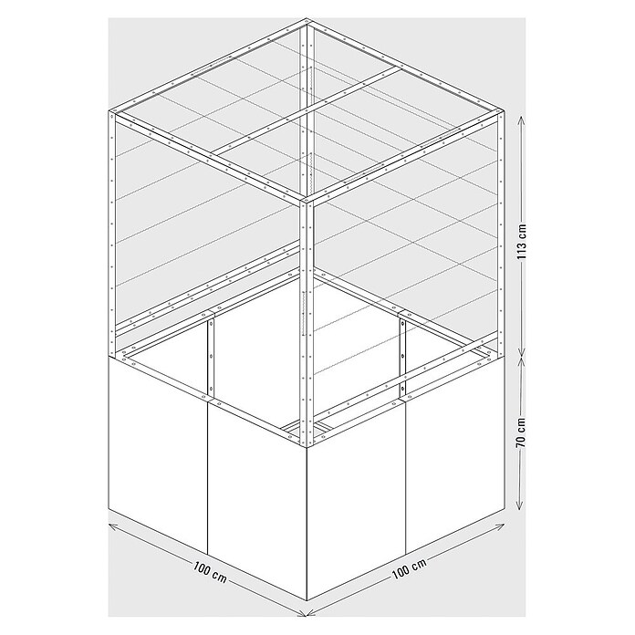 Palatino Hochbeet Home of Tomatoes (100 x 100 x 183 cm, Cortenstahl, Rostbraun) | BAUHAUS