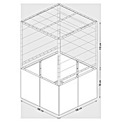 Palatino Hochbeet Home of Tomatoes (100 x 100 x 183 cm, Cortenstahl, Rostbraun) | BAUHAUS