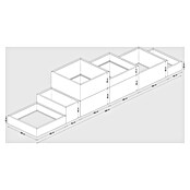 Palatino Hochbeet Scala Landschaft (490 x 100 x 100 cm, Stahl, Rostbraun) | BAUHAUS