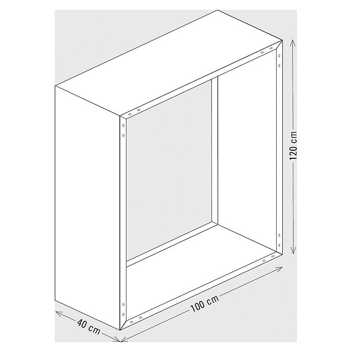 Palatino Exlusive Line Kaminholzregal (100 x 120 cm, Cortenstahl, Edelrost)