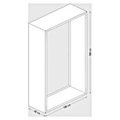 Palatino Exlusive Line Kaminholzregal (100 x 180 cm, Cortenstahl, Edelrost)