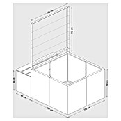 Palatino Hochbeet Clarinette mit Sitzplatz (140 x 100 x 183 cm, Cortenstahl, Rostbraun) | BAUHAUS