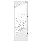 Palatino Space Vertical  Sichtschutzelement (87 x 180 cm, Cortenstahl, Motiv: Wassertropfen, Edelrost)