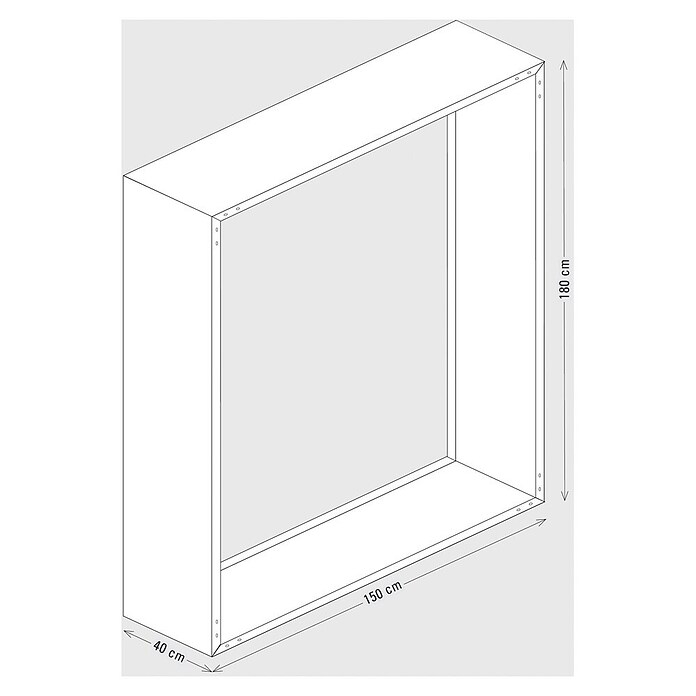 Palatino Exlusive Line Kaminholzregal (150 x 180 cm, Cortenstahl, Edelrost)