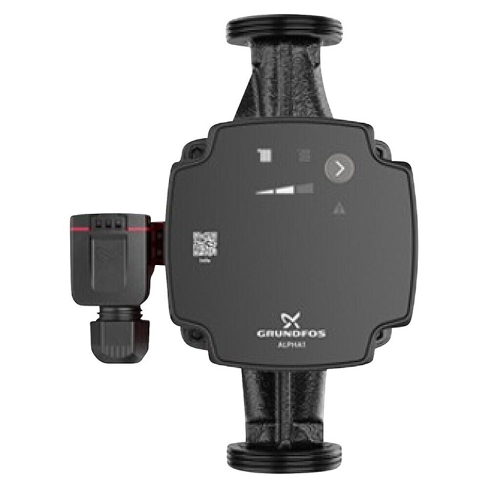 Grundfos Umwälzpumpe Alpha 1 25-40-180 (Förderhöhe: 1,89 m, Max. Fördermenge: 1,65 m³/h) | BAUHAUS