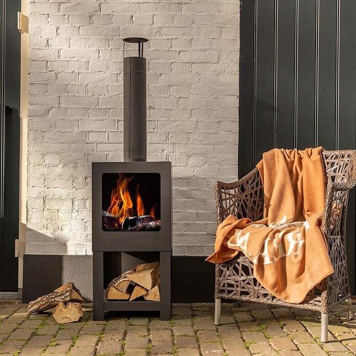 Esschert Design Fancy Flames Tuinhaard (38,4 x 38,4 x 136,4 cm, Staal) | BAUHAUS