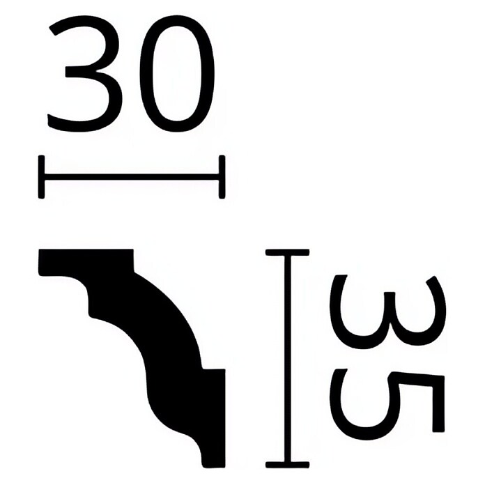 Nmc Decoflair Moldura de poliestireno decorativa en Pack D4 (4 ud., 2 m x 30 mm x 35 mm, Paneles de espuma rígida XPS) | BAUHAUS