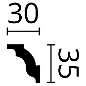 Nmc Decoflair Moldura de poliestireno decorativa en Pack D4 (4 ud., 2 m x 30 mm x 35 mm, Paneles de espuma rígida XPS) | BAUHAUS