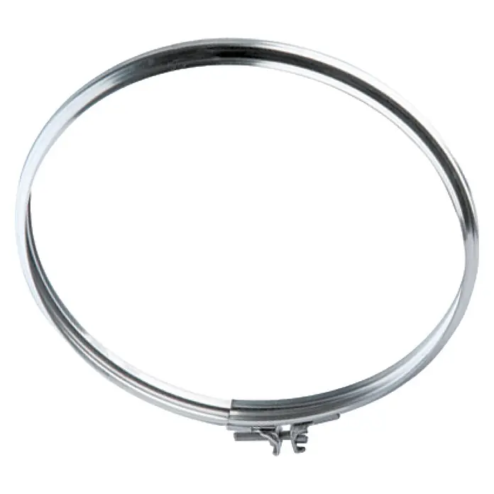 Practic Abrazadera de pared - Diámetro: 130 mm, Inox - Abrazadera circular metálica plateada con mecanismo de sujeción.