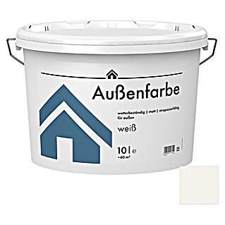 Dispersionsfassadenfarbe Außenfarbe (Weiß, 10 l)