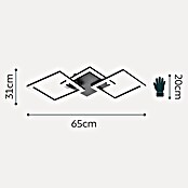 Eglo LED-Deckenleuchte PARANDAY-Z (32,4 W, L x B x H: 65 x 31 x 6 cm, Schwarz) | BAUHAUS