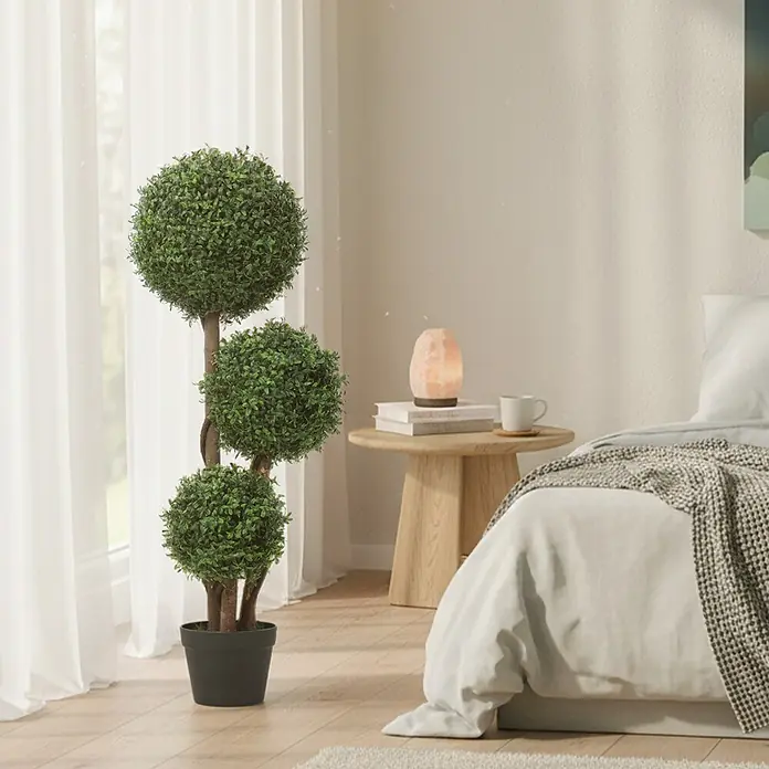 Homcom Kunstpflanze Elegantes Drei-Kugel-Design - 