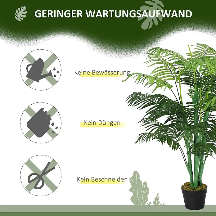 Outsunny Kunstpflanze realistisches Aussehen - 
