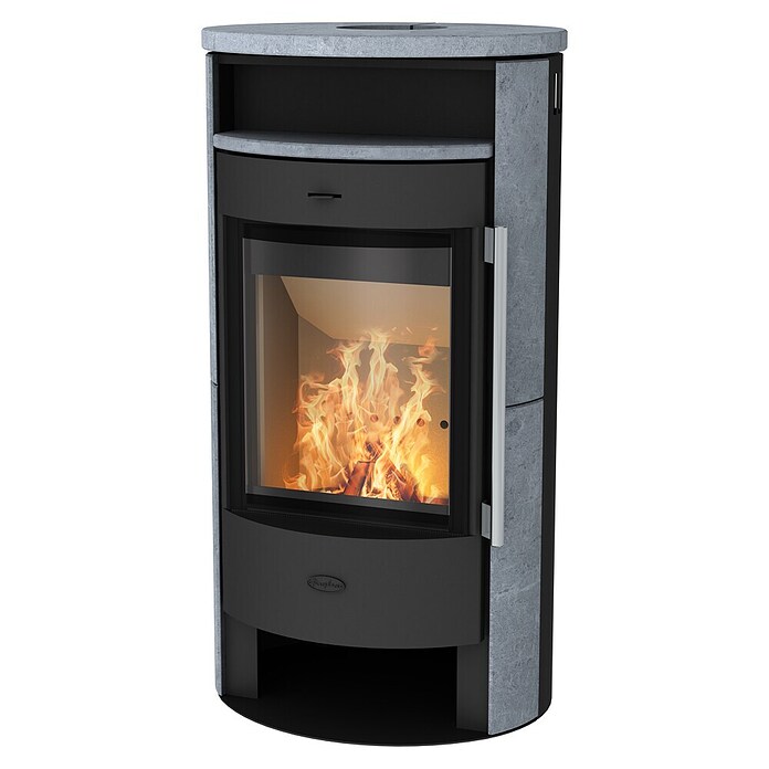 Fireplace Kaminofen Durango (6 kW, Raumheizvermögen: 108 m³, Verkleidung: Speckstein, Gussgrau)