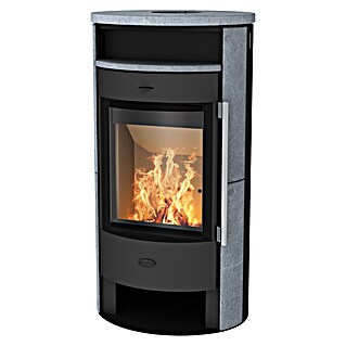 Fireplace Kaminofen Durango (6 kW, Raumheizvermögen: 108 m³, Material Verkleidung: Speckstein, Schwarz)