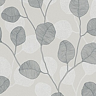 Marburg GZSZ Papel pintado de vinilo (Gris, Floral, 10 x 0,53 m)