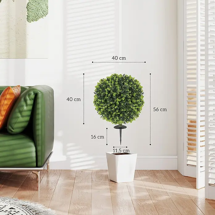 Homcom Kunstpflanze Realistischer Buchsbaum-Look - 