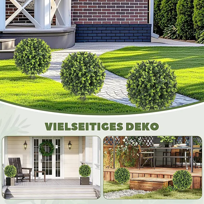 Homcom Kunstpflanze Realistischer Buchsbaum-Look - 