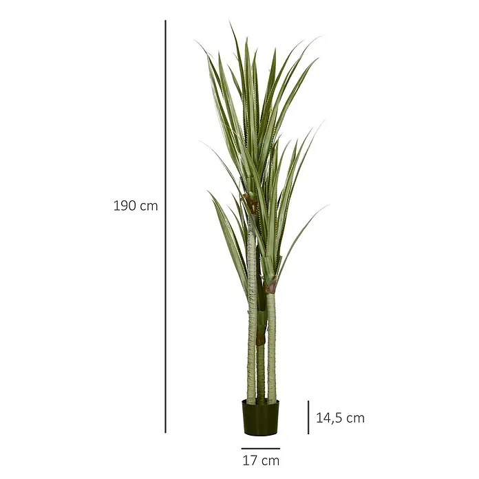 Homcom Kunstpflanze künstliche Yucca - 