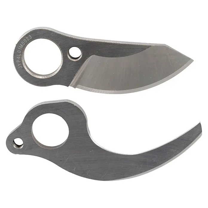 Makita Ersatzmesser-Set - Passend für: Astschere DUP181Z - Zwei graue Ersatzklingen aus Metall, eine gerade, eine gebogen, für Gartenscheren.