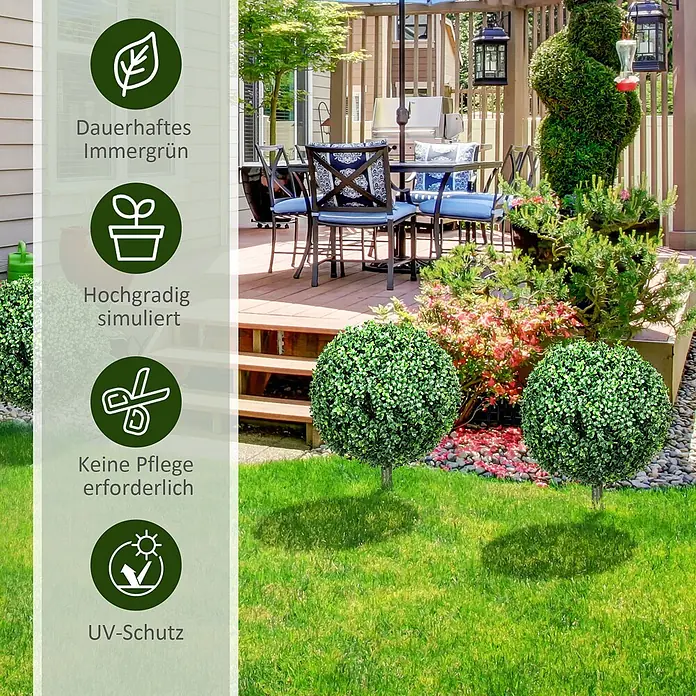 Homcom Kunstpflanze Elegante Baum-Optik - 
