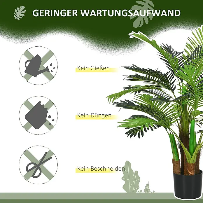 Homcom Kunstpflanze künstliche Palme - 