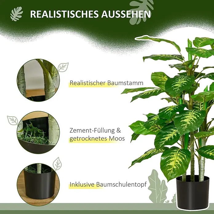 Homcom Kunstpflanze Natürlicher als Natur - 