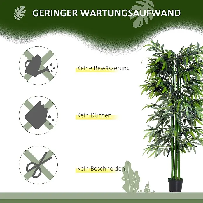 Outsunny Kunstpflanze realistisches Aussehen - 