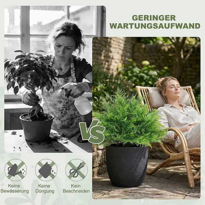 Homcom Kunstpflanze Allwetter-Outdoor-Design - 