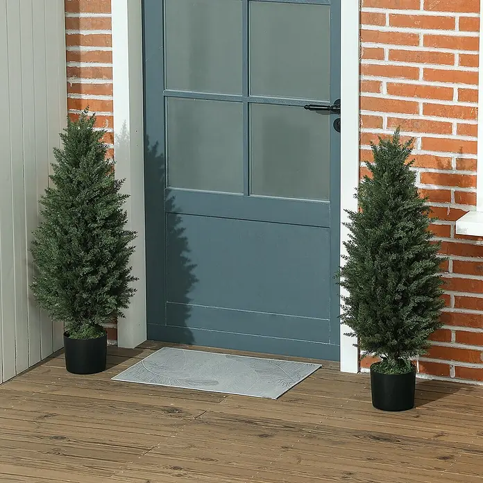 Homcom Kunstpflanze Lebensechtes Zypressedesign - Höhe: 90 cm, Blütenfarbe: Grün, Sonstiges