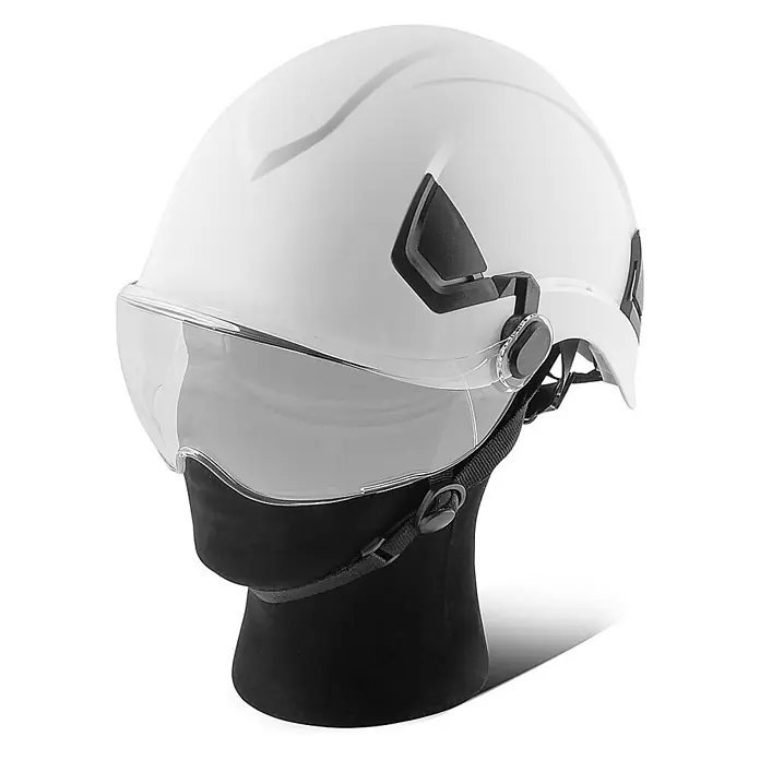 STAHLWERK Schutzhelm SVH-100 ST mit Visier - Farbe: Weiß