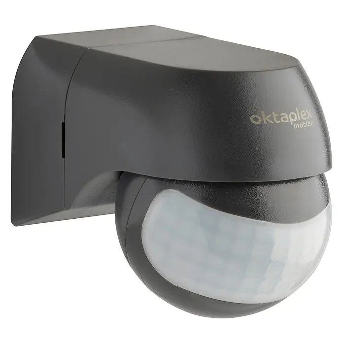 Oktaplex Motion Bewegungsmelder Ana - Reichweite Sensor: 12 m, Anthrazit, Erfassungswinkel Sensor: 180 °, L x B x H: 80 x 55 x 65 mm