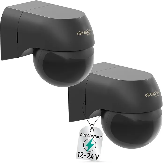 Oktaplex Motion Bewegungsmelder Ana - Reichweite Sensor: 10 m, Anthrazit, Erfassungswinkel Sensor: 180 °, L x B x H: 80 x 55 x 65 mm