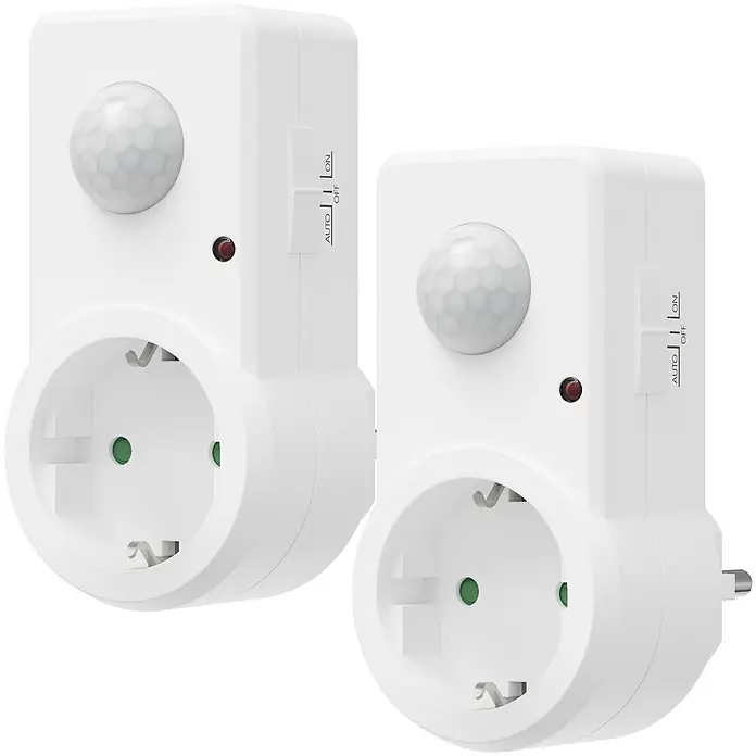 Oktaplex Lighting Bewegungsmelder Sia - Reichweite Sensor: 9 m, Weiß, Erfassungswinkel Sensor: 120 °, L x B x H: 44 x 52 x 98 mm