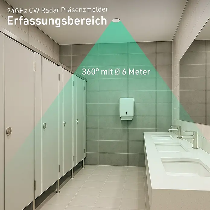 Oktaplex Motion Bewegungsmelder Noa - Reichweite Sensor: 3 m, Weiß, Erfassungswinkel Sensor: 360 °, L x B x H: 76 x 76 x 66 mm